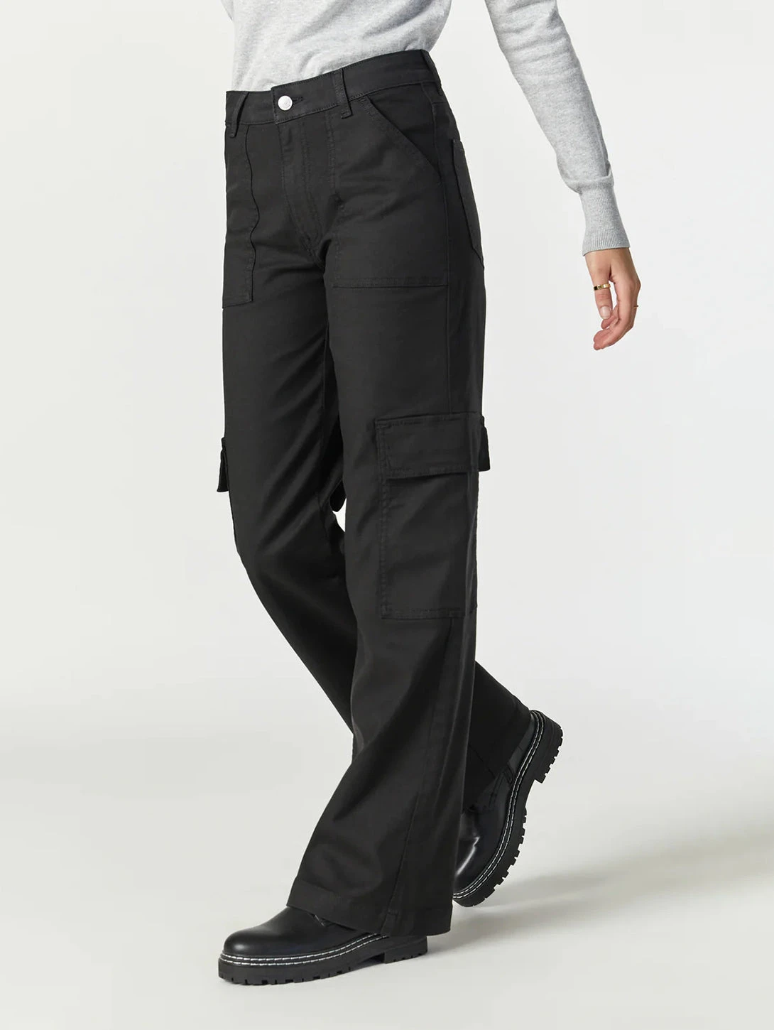 Mavi Alva Cargo Pant - Black Luxe Twill 5 Mavi Alva Cargo Pant - Black Luxe Twill - Image 3