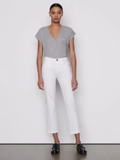 FRAME Le High Straight Jean - Blanc