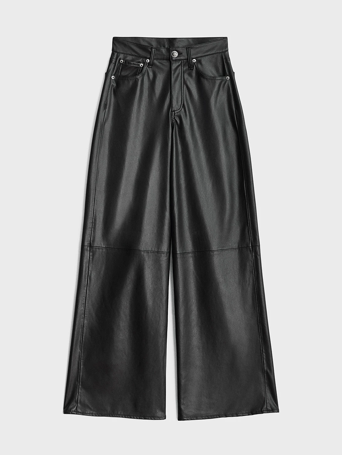 Rag & Bone Sofie High Rise Wide Pant - Faux Leather 9 Rag & Bone Sofie High Rise Wide Pant - Faux Leather - Image 7