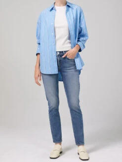 CITIZENS OF HUMANITY Inga Low Slim Straight Jean - Lillet