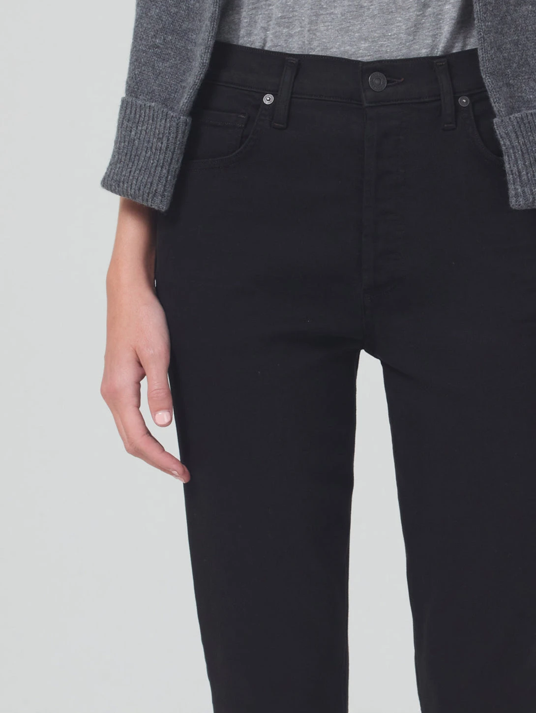 CITIZENS OF HUMANITY Jolene High Rise Slim Jean - Plush Black 7 CITIZENS OF HUMANITY Jolene High Rise Slim Jean - Plush Black - Image 5