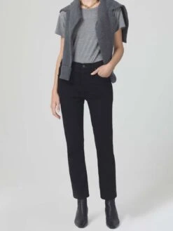 CITIZENS OF HUMANITY Jolene High Rise Slim Jean - Plush Black