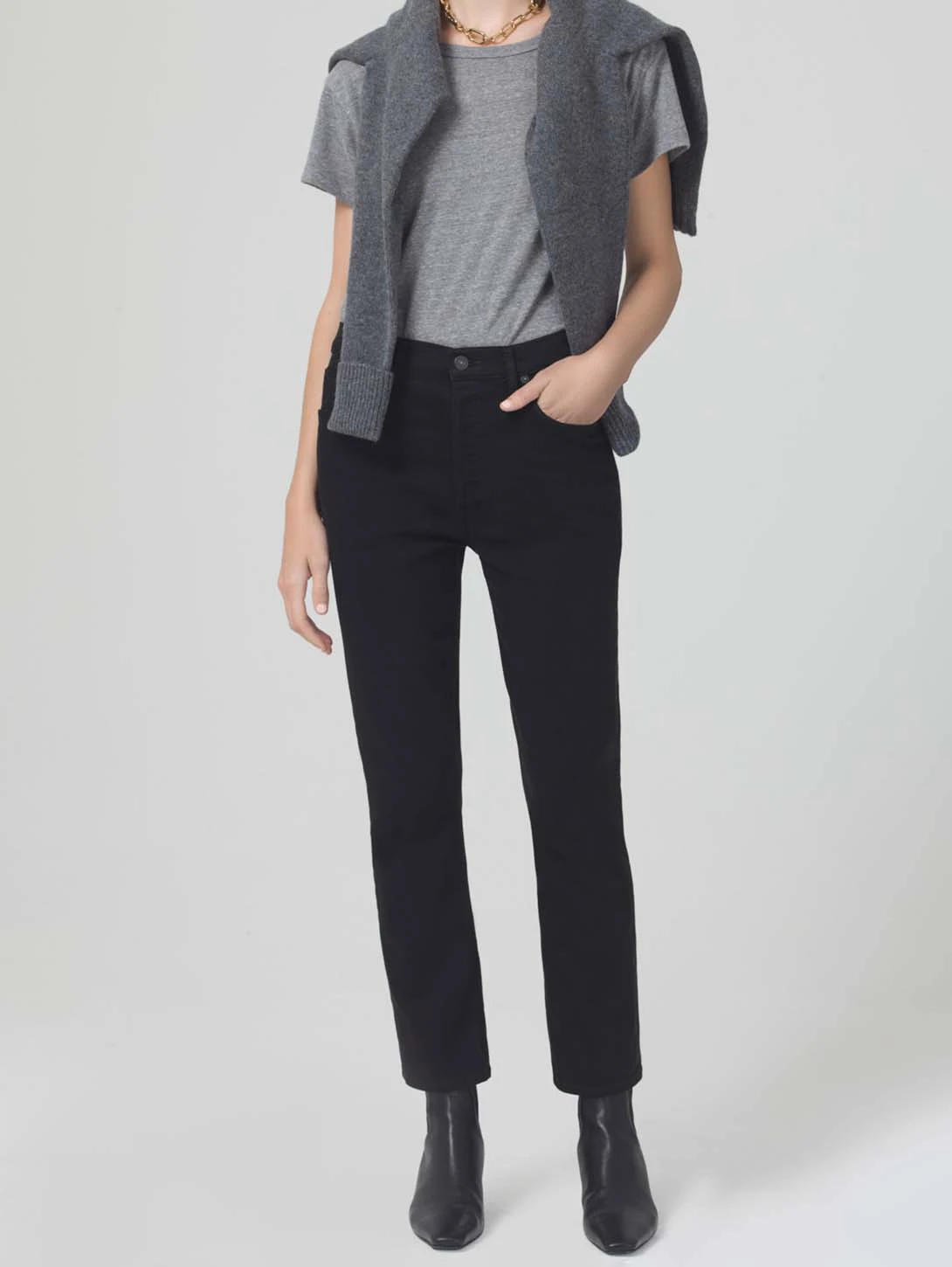 CITIZENS OF HUMANITY Jolene High Rise Slim Jean - Plush Black 3 CITIZENS OF HUMANITY Jolene High Rise Slim Jean - Plush Black