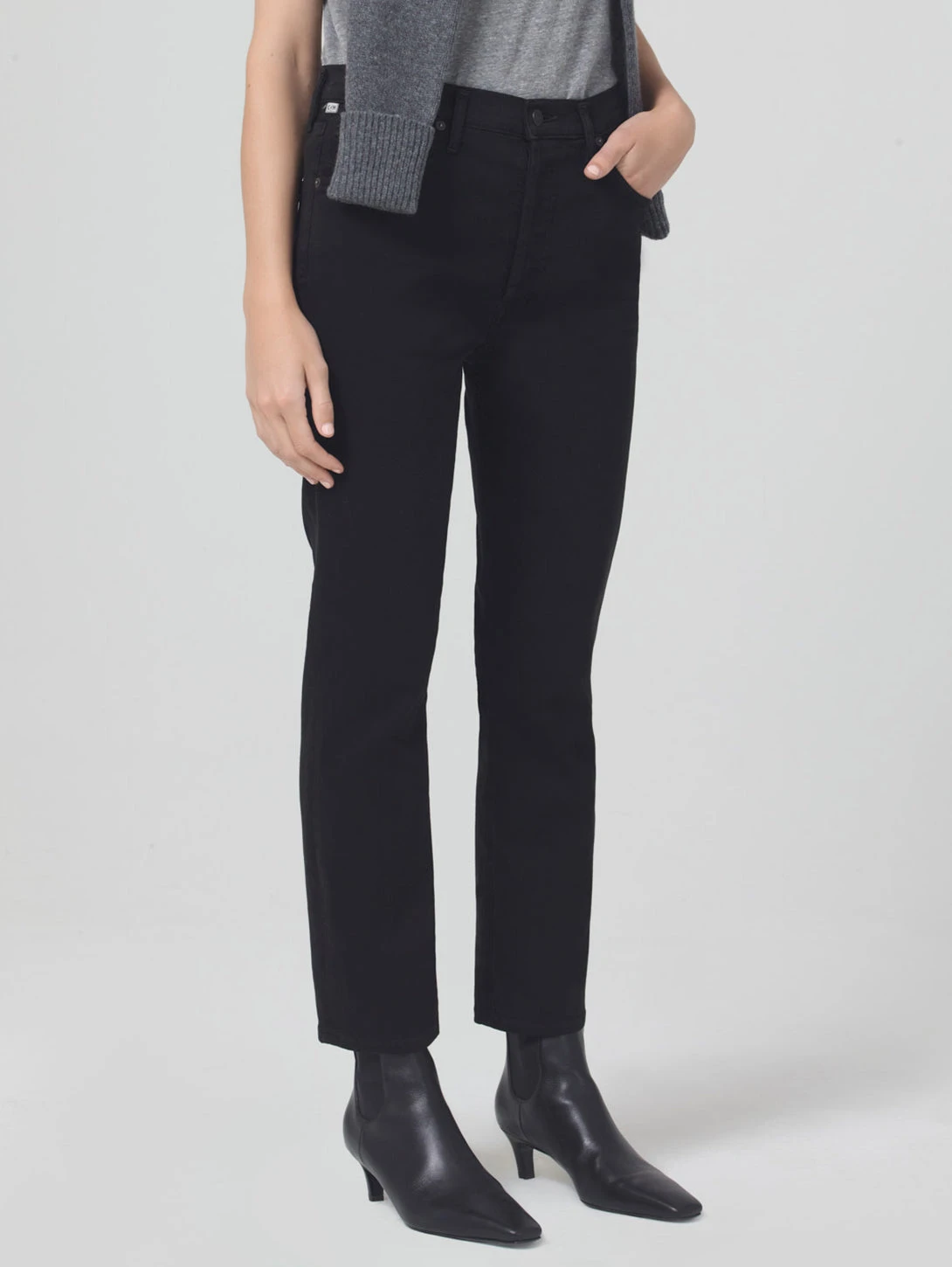 CITIZENS OF HUMANITY Jolene High Rise Slim Jean - Plush Black 4 CITIZENS OF HUMANITY Jolene High Rise Slim Jean - Plush Black - Image 2