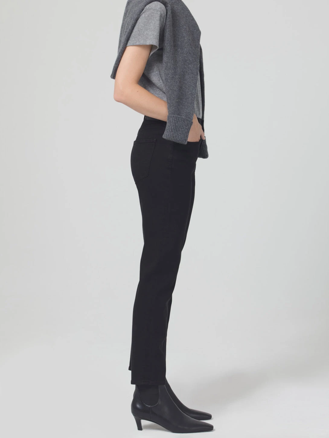 CITIZENS OF HUMANITY Jolene High Rise Slim Jean - Plush Black 5 CITIZENS OF HUMANITY Jolene High Rise Slim Jean - Plush Black - Image 3