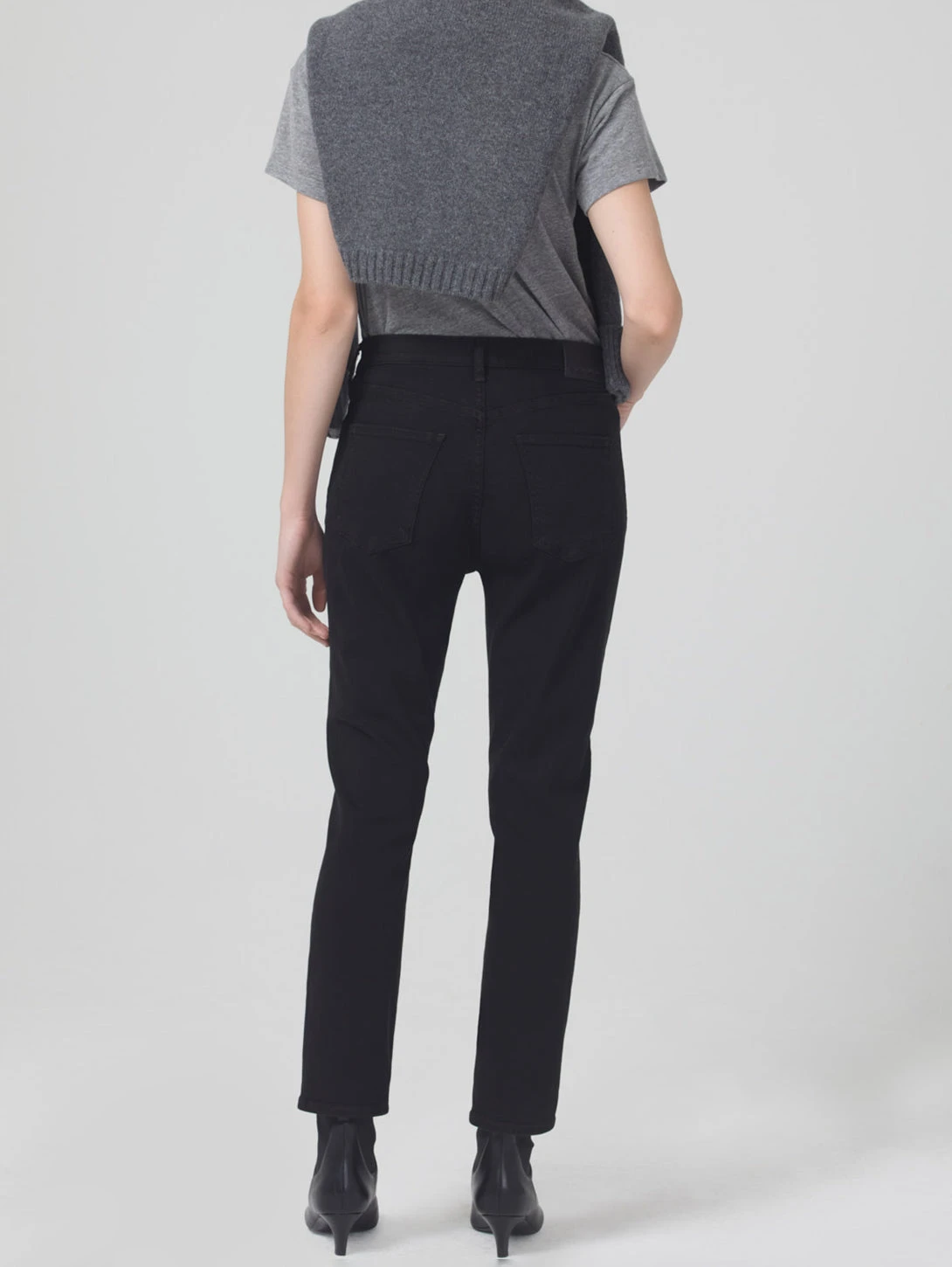 CITIZENS OF HUMANITY Jolene High Rise Slim Jean - Plush Black 6 CITIZENS OF HUMANITY Jolene High Rise Slim Jean - Plush Black - Image 4