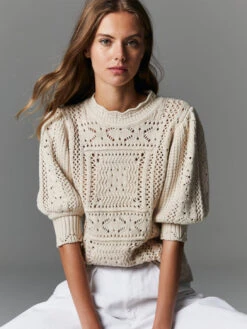 Puff Sleeve Sweater - Natural