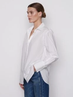 FRAME The Oversized Shirt - Blanc -MOTHER || FRAME || RAILS Sales Store 535x21LWSH2378BLANC 054
