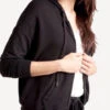 Splendid Zip-Up Hoodie Top - Black
