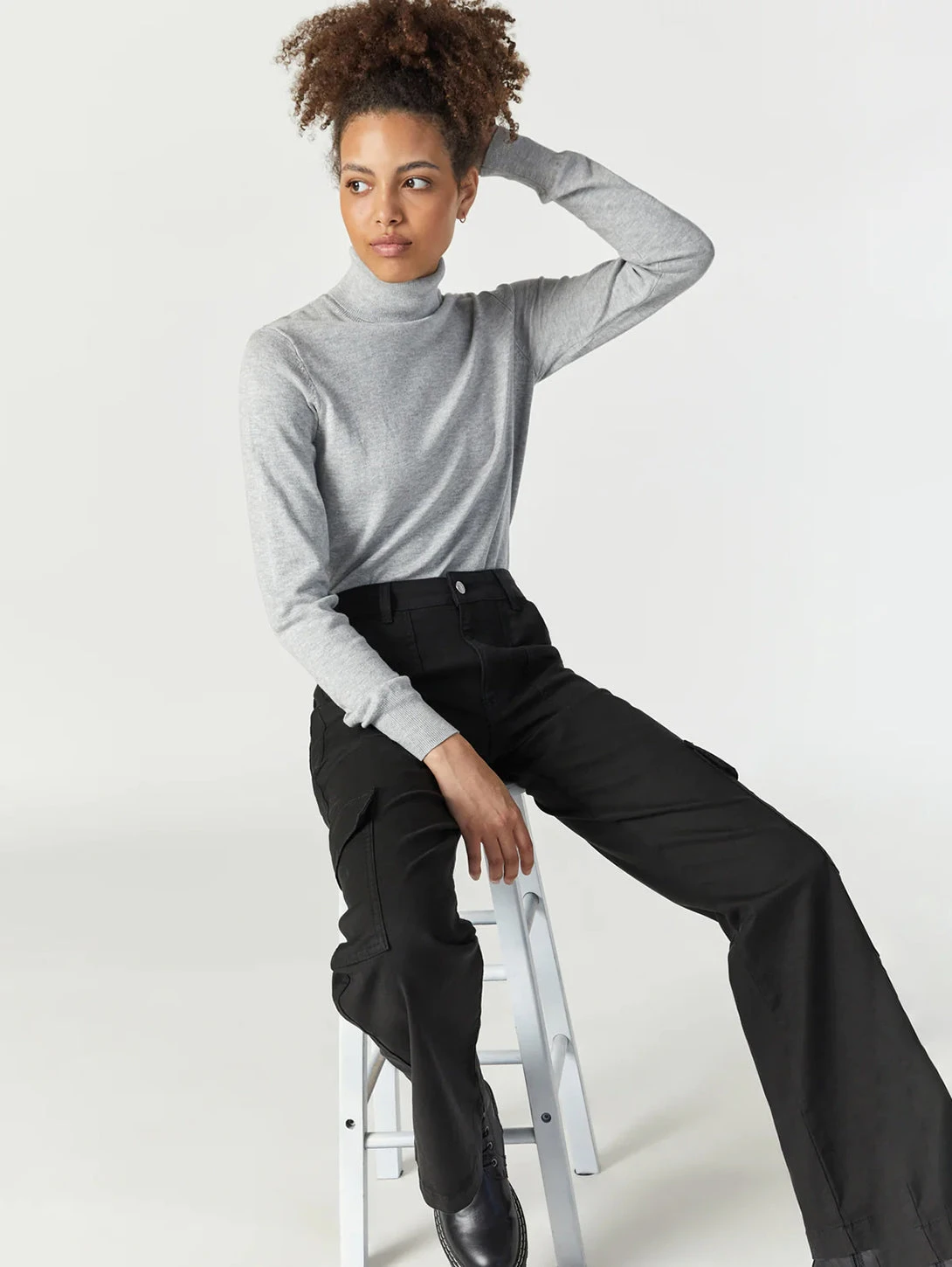 Mavi Alva Cargo Pant - Black Luxe Twill 8 Mavi Alva Cargo Pant - Black Luxe Twill - Image 6