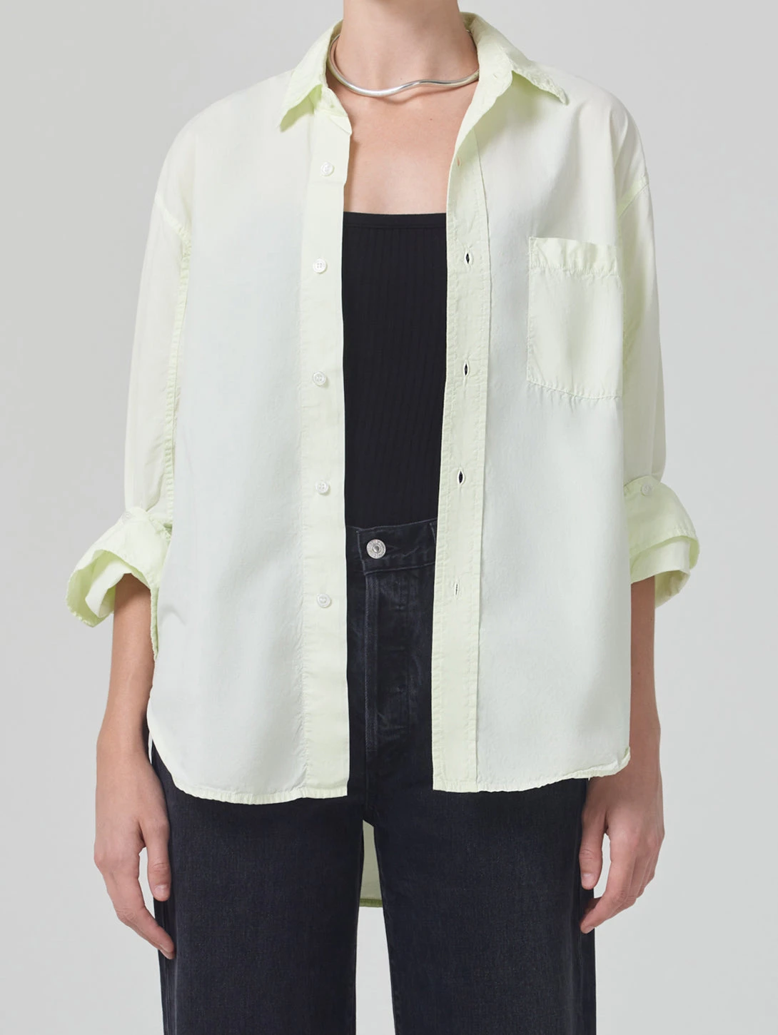 CITIZENS OF HUMANITY Kayla Shirt - Lime Leaf 3 CITIZENS OF HUMANITY Kayla Shirt - Lime Leaf