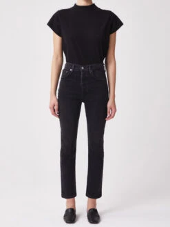 AGOLDE Riley High Rise Crop Straight Jean - Panoramic