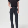 AGOLDE 90's Pinch Waist High Rise Straight Jean-Black Tea -MOTHER || FRAME || RAILS Sales Store A154B 1207 90S PINCH WAIST BLACK TEA 315 FINISHED