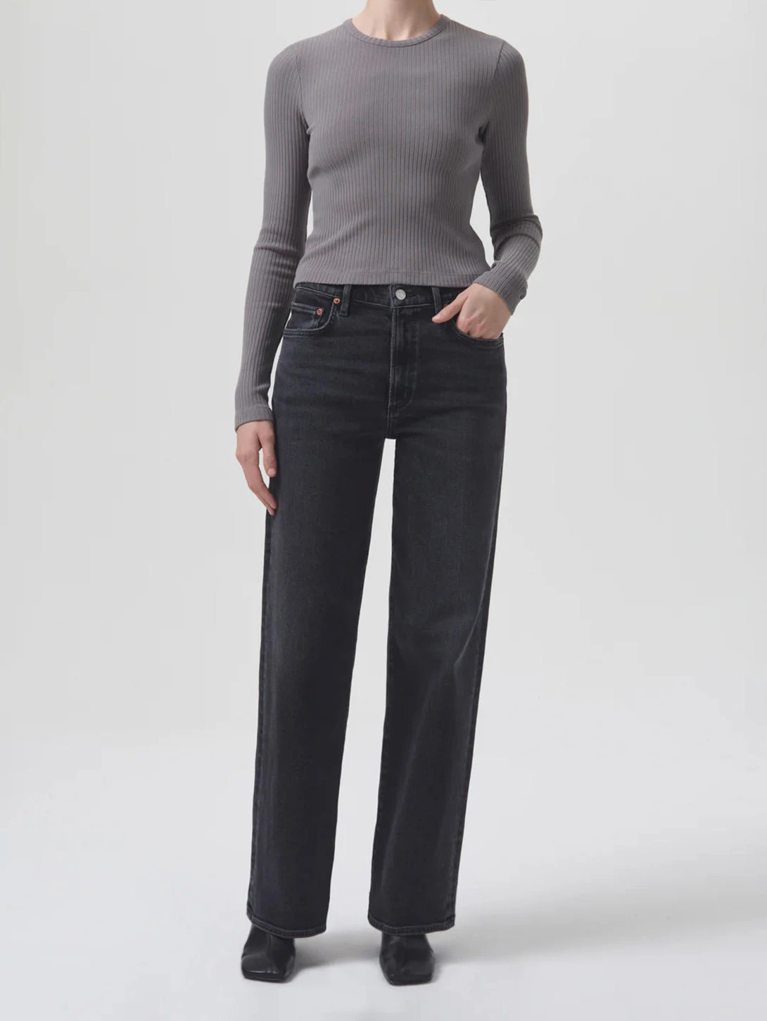 AGOLDE Harper Mid Rise Straight Jean - Hush 3 AGOLDE Harper Mid Rise Straight Jean - Hush