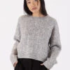 Addie Cable Knit Sweater - Grey 2 Addie Cable Knit Sweater - Grey -MOTHER || FRAME || RAILS Sales Store ADDIE F23 LIGHT GREY 3
