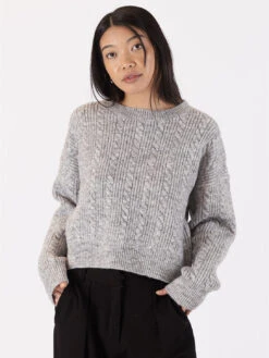 MOTHER || FRAME || RAILS Sales Store 18 Addie Cable Knit Sweater - Grey