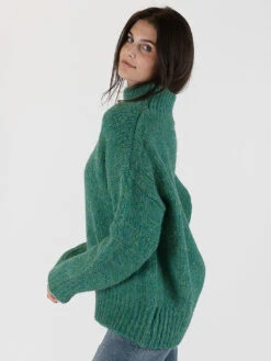 Aggie Mock Neck Sweater - Emerald -MOTHER || FRAME || RAILS Sales Store AGGIE F23 EMERALD GREEN 5