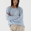 Aiden Crew Sweater - Blue 1 Aiden Crew Sweater - Blue -MOTHER || FRAME || RAILS Sales Store AIDEN F23 BABY BLUE 2