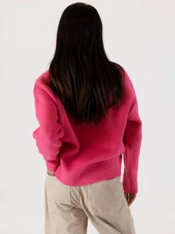 Ajax Crew Neck Sweater -MOTHER || FRAME || RAILS Sales Store AJAX F23 DARK PINK 5