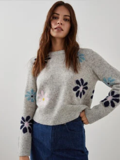 RAILS Anise Sweater - Grey Floral