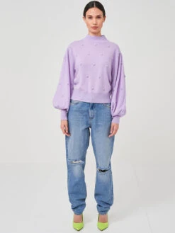 Bonny Bobble Sweater - Lilac