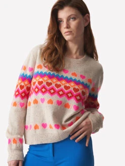 Fairisle Crew Sweater - Leslie