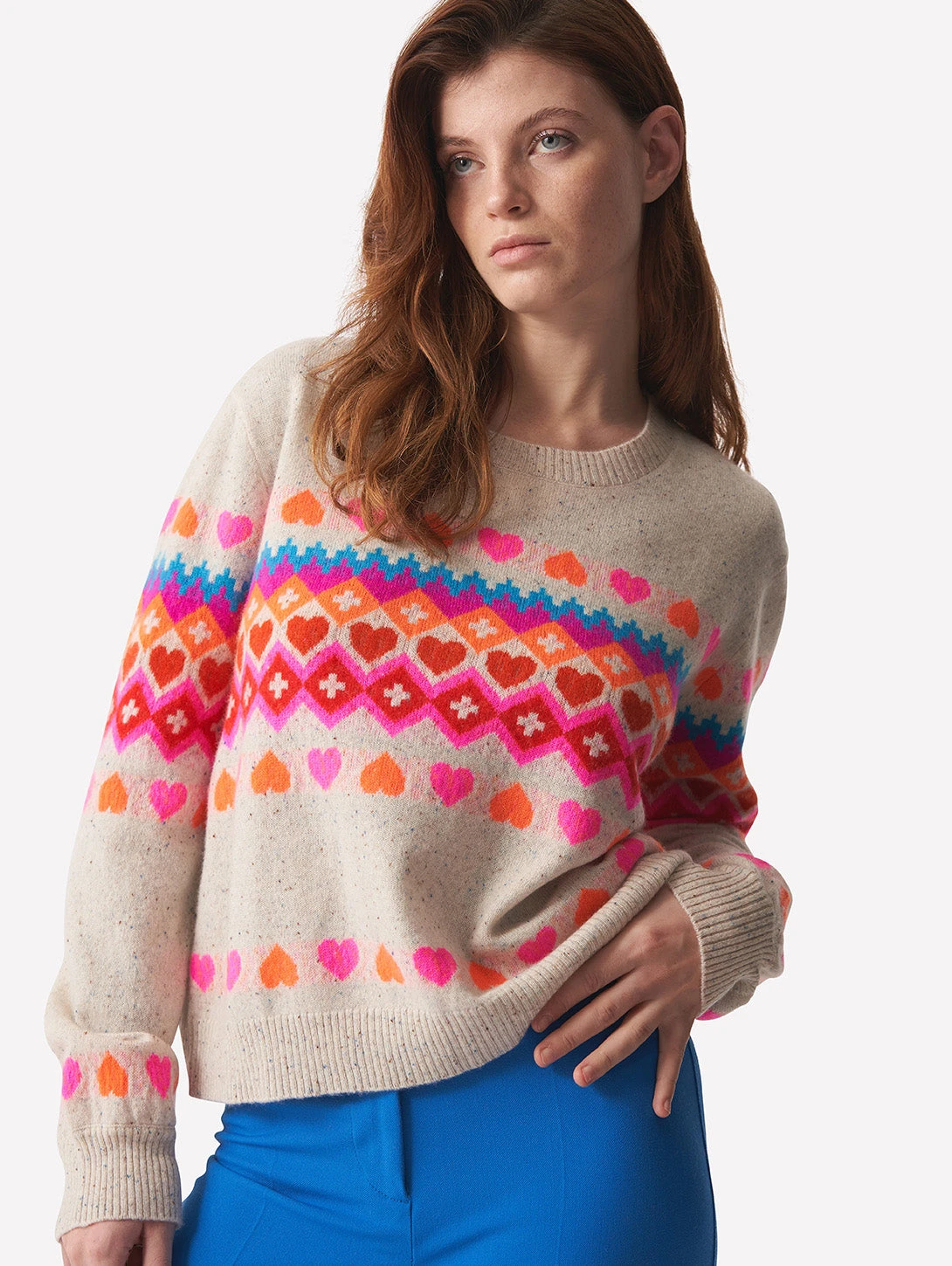 Fairisle Crew Sweater - Leslie 3 Fairisle Crew Sweater - Leslie