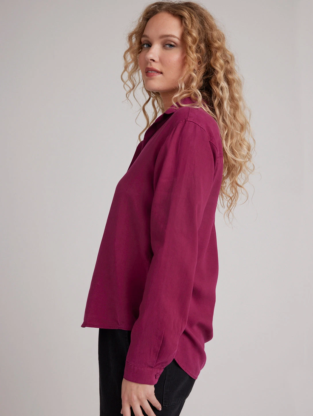 Button Down Shirt - Magenta 4 Button Down Shirt - Magenta - Image 2