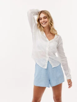 Notched Collar Shirt