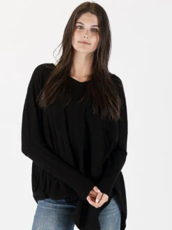 Bonnie Asymmetrical Sweater - Black
