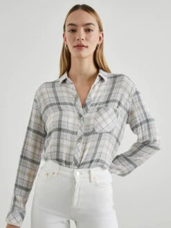 RAILS Brady Plaid Shirt - Sky Haze