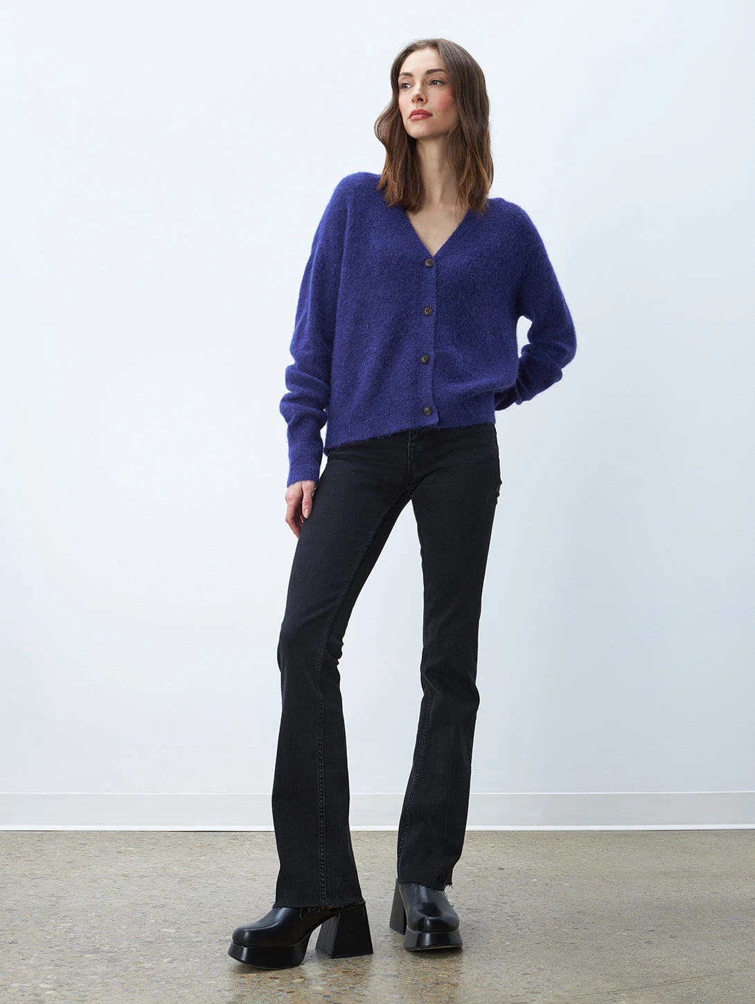 LINE Clara Cardigan - Amethyst 3 LINE Clara Cardigan - Amethyst - Image 2