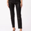 Paige Cindy High Straight Jean - Black Fog Luxe Coated -MOTHER || FRAME || RAILS Sales Store Cindy BlackFog1