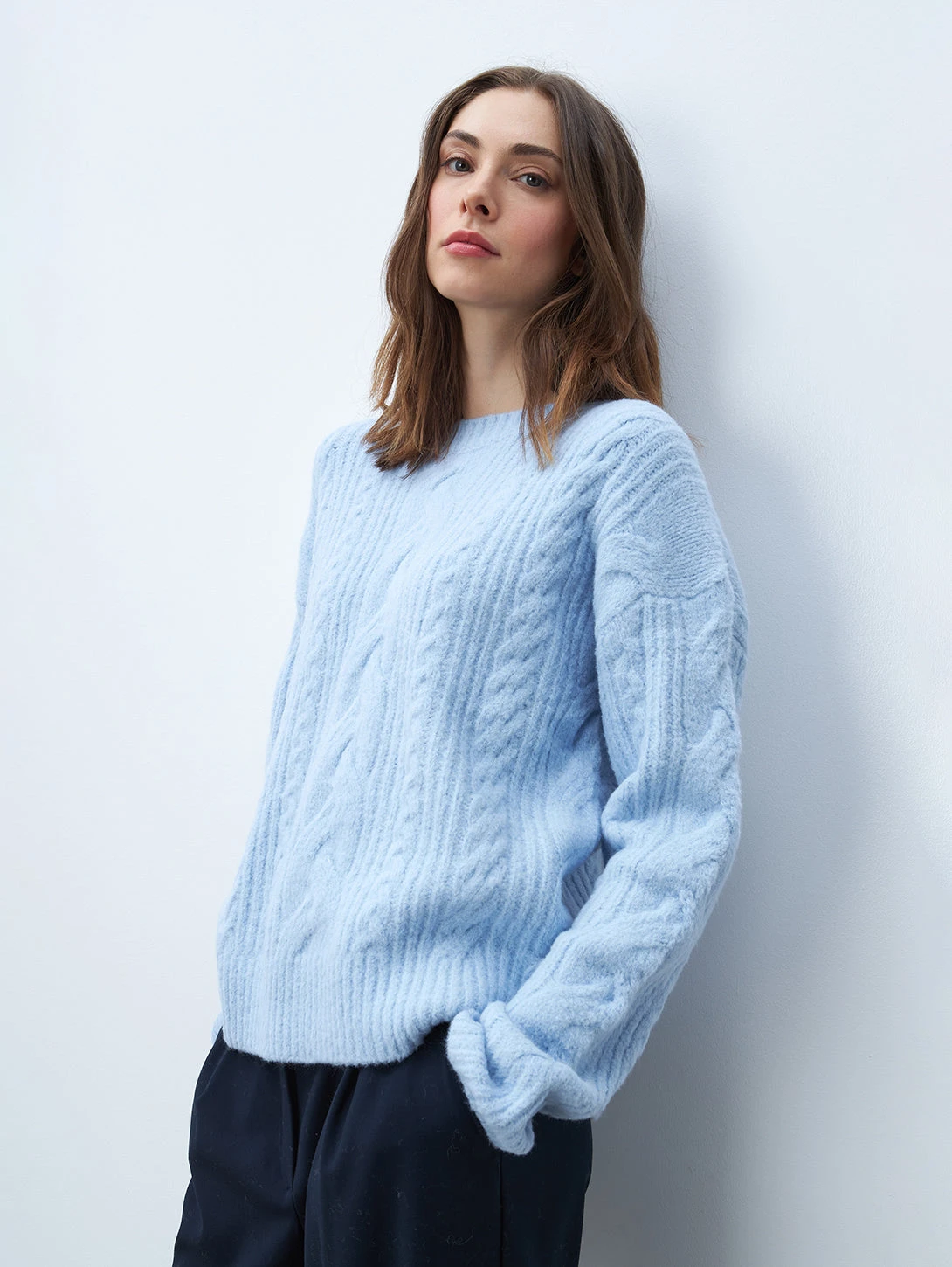 LINE Dora Cable Sweater - Denim 3 LINE Dora Cable Sweater - Denim