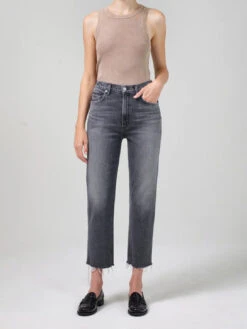 CITIZENS OF HUMANITY Daphne High Rise Stovepipe Crop Jean - All Nighter