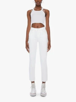 MOTHER Mid Rise Dazzler Ankle Fray Jean - Fairest Of Them All