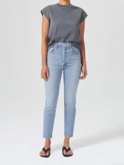 AGOLDE Riley High Rise Crop Straight Jean - Dynamic