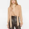 FRAME Ruffle Blouse - Blush -MOTHER || FRAME || RAILS Sales Store F23SBL03 BLUSH 0809