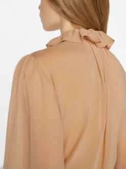 FRAME Ruffle Blouse - Blush -MOTHER || FRAME || RAILS Sales Store F23SBL03 BLUSH 0824
