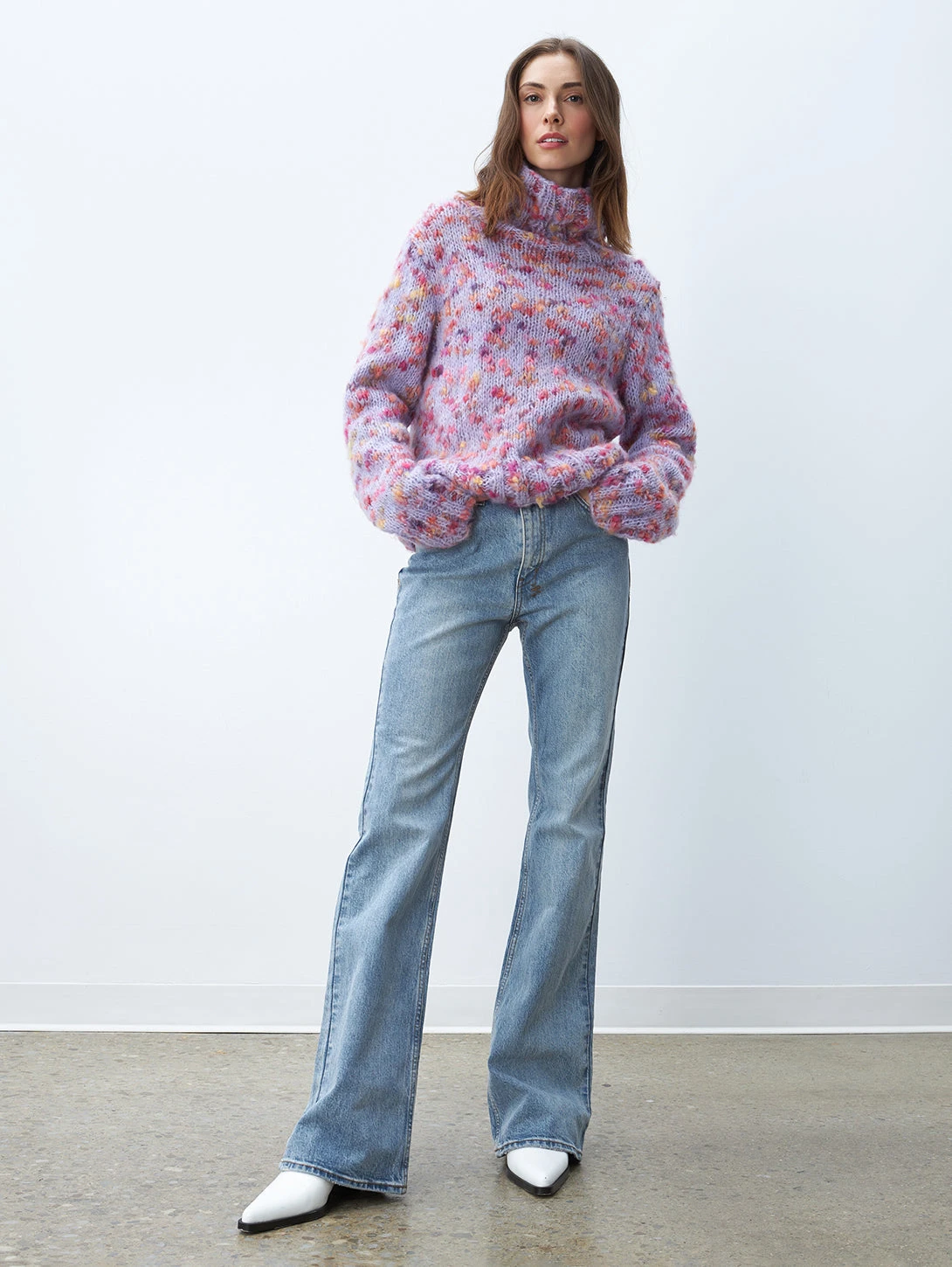 LINE Fleur Turtleneck Sweater - Lilac 5 LINE Fleur Turtleneck Sweater - Lilac - Image 3