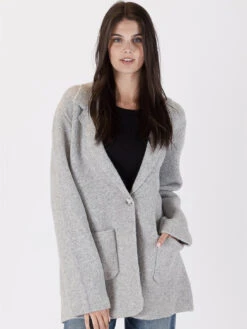 Genie Blazer Sweater - Grey