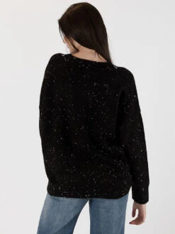 Heart Sweater -MOTHER || FRAME || RAILS Sales Store HEART F23 BLACK WHITEFLECK 3