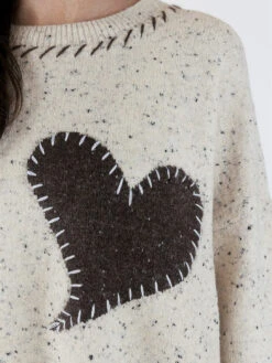 Heart Sweater -MOTHER || FRAME || RAILS Sales Store HEART F23 OATFLECK CHCOLATE 7