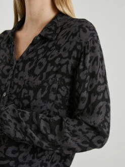 RAILS Hunter Plaid Shirt - Diffused Charcoal Cheetah -MOTHER || FRAME || RAILS Sales Store HUNTER DIFFUSEDCHARCOALCHEETAH 3