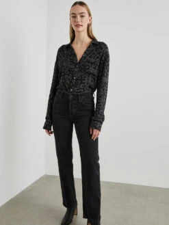 RAILS Hunter Plaid Shirt - Diffused Charcoal Cheetah -MOTHER || FRAME || RAILS Sales Store HUNTER DIFFUSEDCHARCOALCHEETAH 4