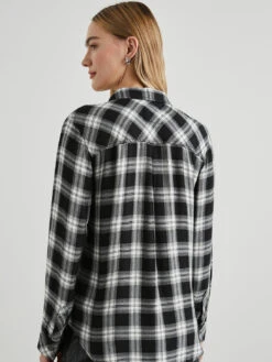 RAILS Hunter Plaid Shirt - Midnight Snow -MOTHER || FRAME || RAILS Sales Store HUNTER MIDNIGHTSNOW 6