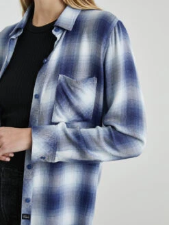 RAILS Hunter Plaid Shirt - Pacific Ivory Blue -MOTHER || FRAME || RAILS Sales Store HUNTER PACIFICIVORYBLUE 3