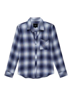 RAILS Hunter Plaid Shirt - Pacific Ivory Blue -MOTHER || FRAME || RAILS Sales Store HUNTER PACIFICIVORYBLUE 4