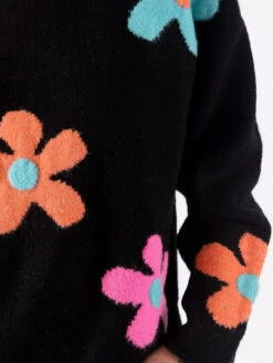 Jody Flower Sweater - Black -MOTHER || FRAME || RAILS Sales Store JODY F23 BLACK MULTIPRINT 4