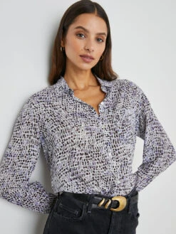 RAILS Josephine Shirt - Blue Reptile